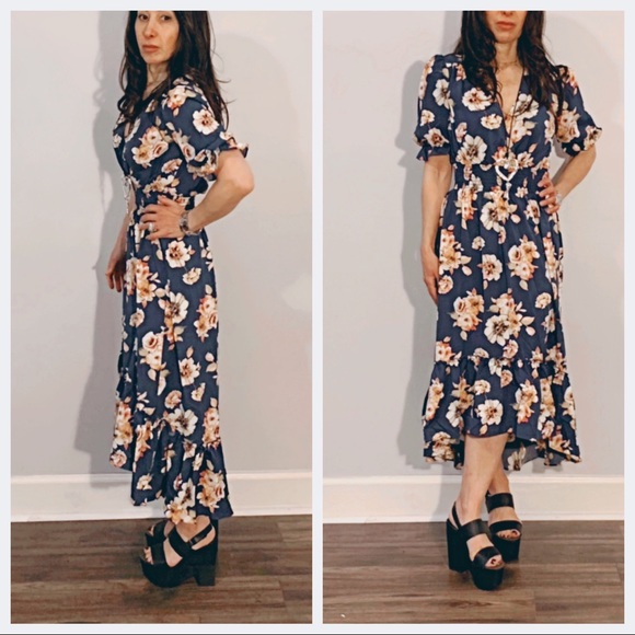 ✨LAST ONEAbsolutely gorgeous floral high low dress - Picture 7 of 8